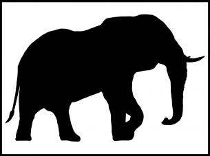 cut out elephant pattern