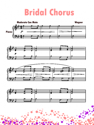 Piano Music Sheets Bridal Chorus