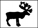 Free Printable Reindeer Template - Reindeer with giant antlers