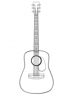 Guitar Coloring Sheets