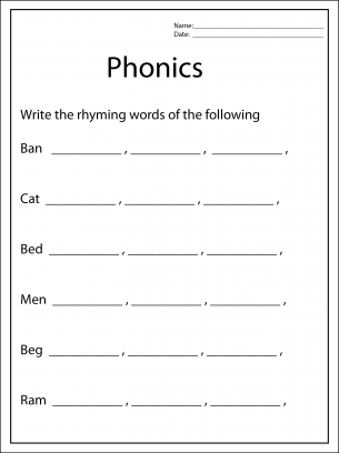 Phonics Worksheet