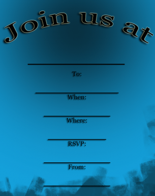 Blue Party Invitations