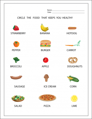 healthy food pictures to print