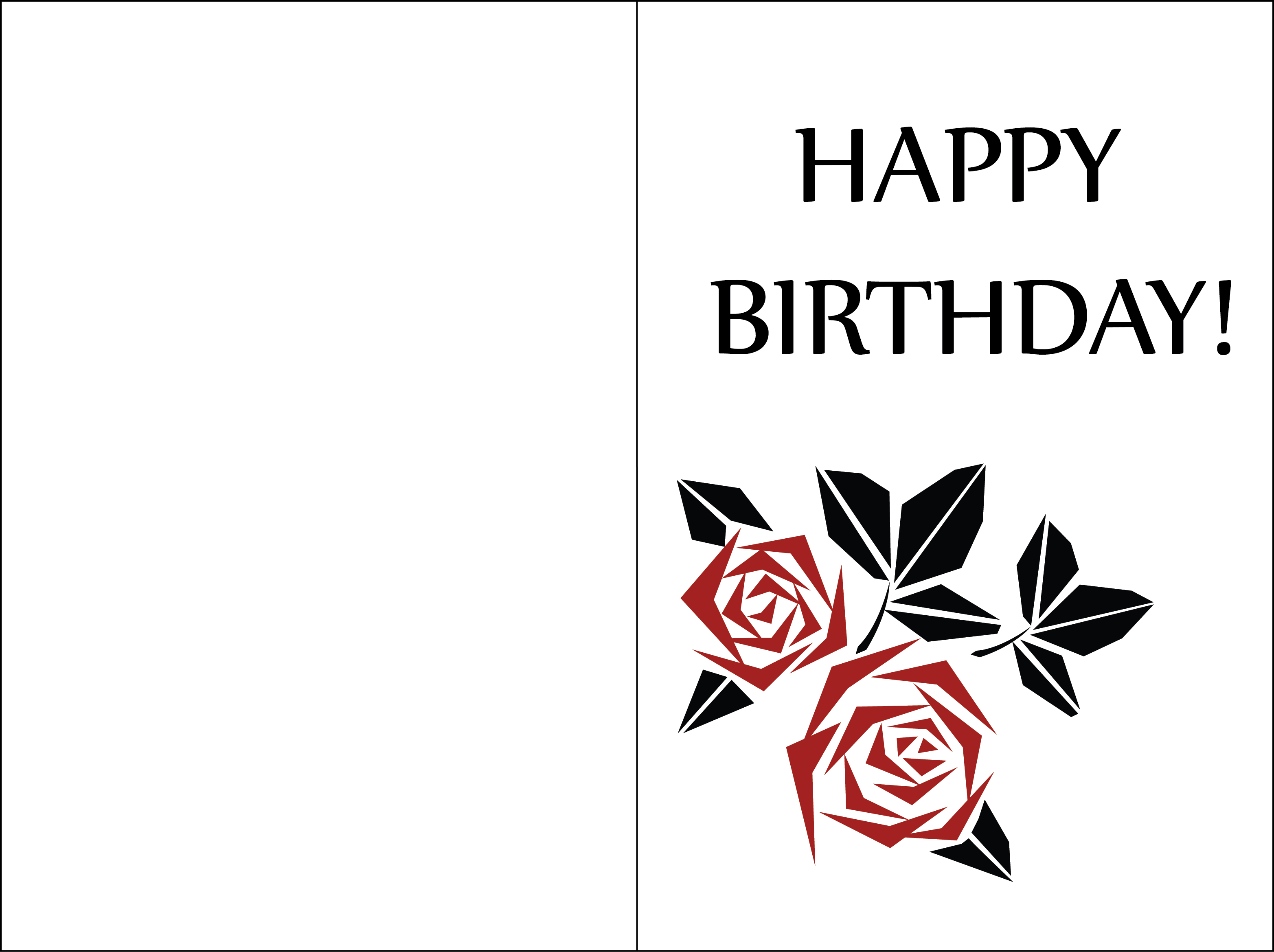 Free, custom printable birthday card templates