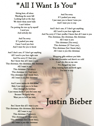 Justin Bieber - One Love Lyrics, PDF, Pop Music
