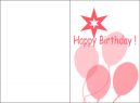 Balloon Star Birthday Card - Say Happy Birthday with a bang