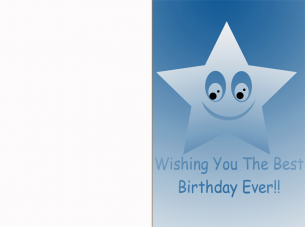 Birthday Cards Star - Wishing you the best birthday ever