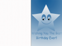 Birthday Cards Star - Wishing you the best birthday ever