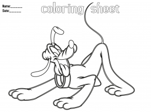 pluto the dog as a puppy coloring pages