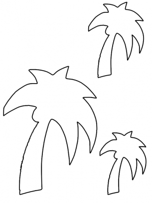 Palm Tree Outline Activities Template Free Printable Online