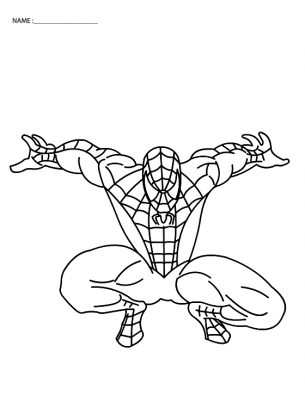 easy spiderman coloring pages for kids