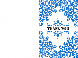 Thank You Cards Blue