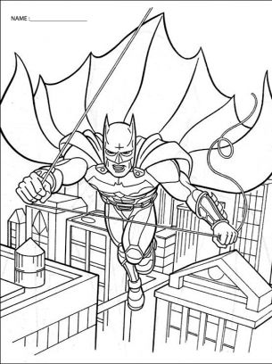 Flying Spiderman coloring sheet to print 