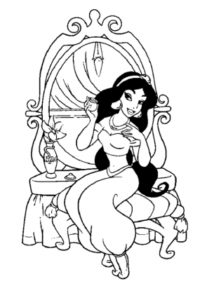 princess jasmine coloring pages for kids