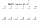 Multiplication Worksheets