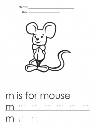 kindergarten worksheets m