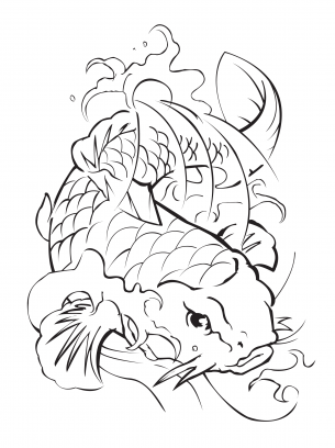 Koi Fish Coloring Sheets