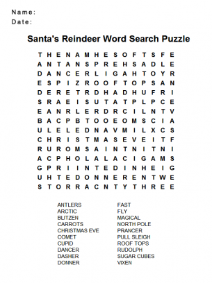 wordsearch puzzle animals