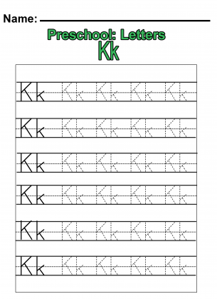 preschool k practice worksheet