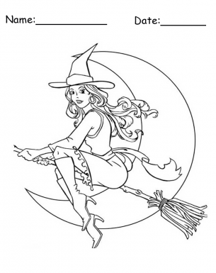 coloring pages broom