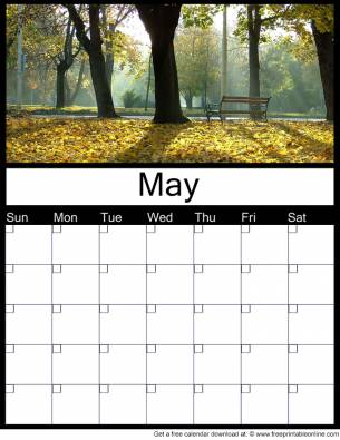 May Monthly Calendar Printables - Free Printable Online