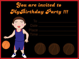 Basketball Birthday Invitation