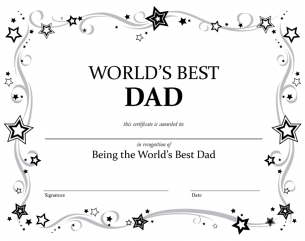 Gift Certificate for Father's Day