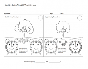 Learn Daylight Savings Time Worksheet