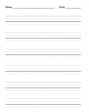 Dotted and Straight Lined Writing Paper