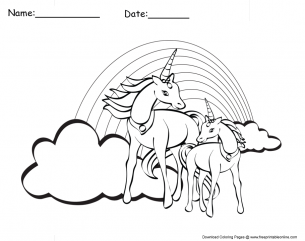 flying unicorn coloring pages