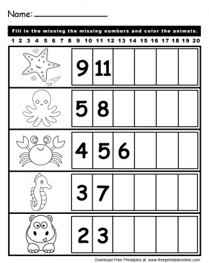 number sequence worksheet set 3