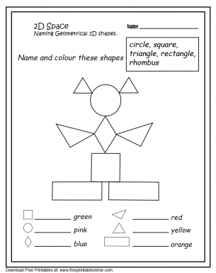 2d shapes kids worksheets