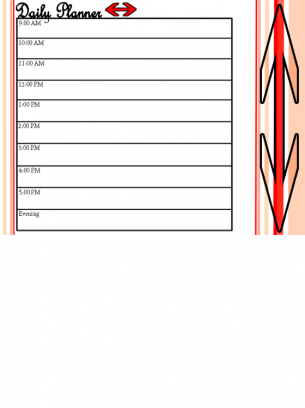 Red Striped Arrow Daily Calendar
