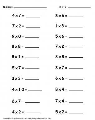 multiplication activity problem worksheet