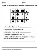 Following Instructions Worksheet - Parts of a Grid