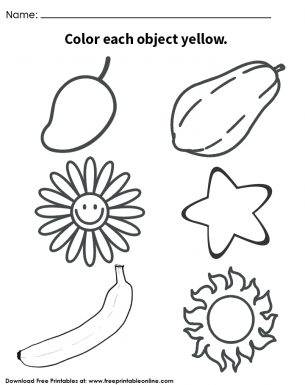 Teach Kids About Color Objects - Free Printable Online Blog