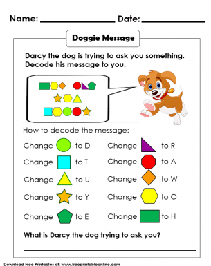 Decoding Worksheet For Kids