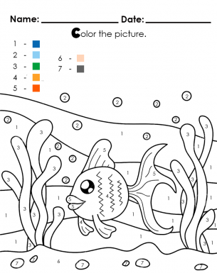 Download Under The Sea Color By Numbers Coloring Pages