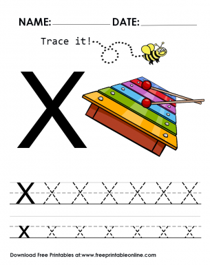 letter x tracing worksheets