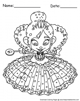 Princes Vanellope Von Schweetz Coloring Pages