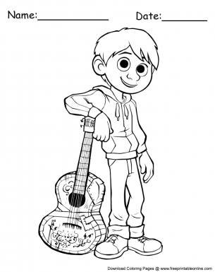 Guitar Coloring Pages Printable for Free Download