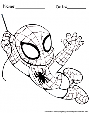 90 Collections Spiderman Coloring Pages Simple  Latest Free