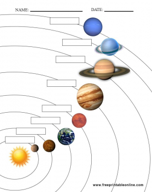 solar system planets for kids worksheets