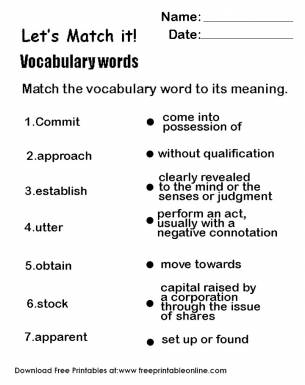 Looking for Vocabulary Words For Primary School that teach grammar and language