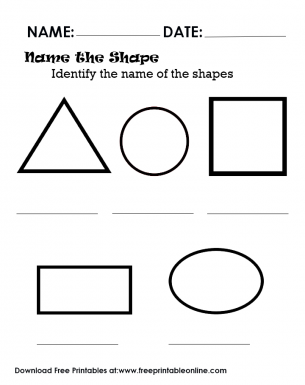 name the shapes worksheet for kindergarten free printable online