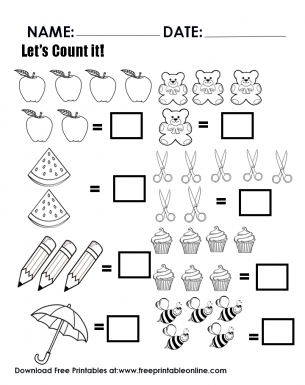 Count The Objects In The Worksheet - Free Printable Online