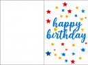 Happy Birthday Stars card - Cheerful And Fun Happy Birthday Card