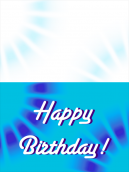Happy Birthday Popup Cards - Natural Blue Color Printable cards