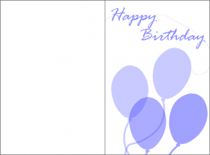 Purple Balloons Happy Birthday Card - Say Happy Birthday to a friend