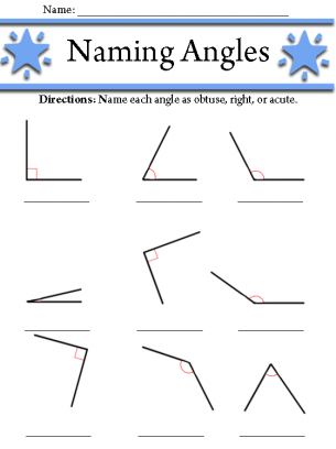 Angles Worksheet